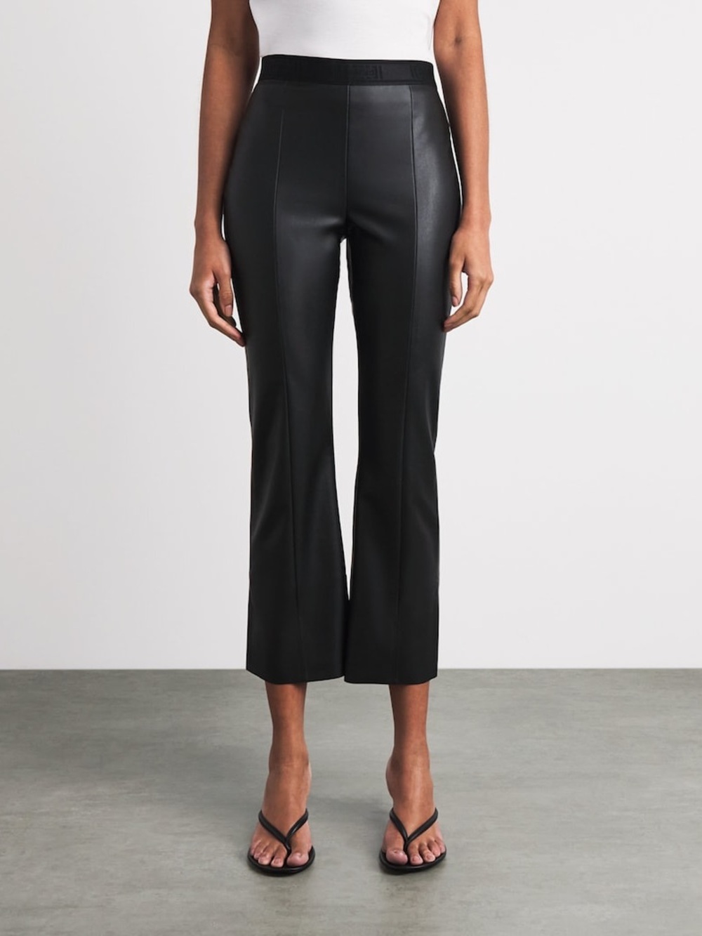 Wolford Jenna Faux Leather Cropped Pant